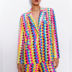 Colorful Sequin Blazer
